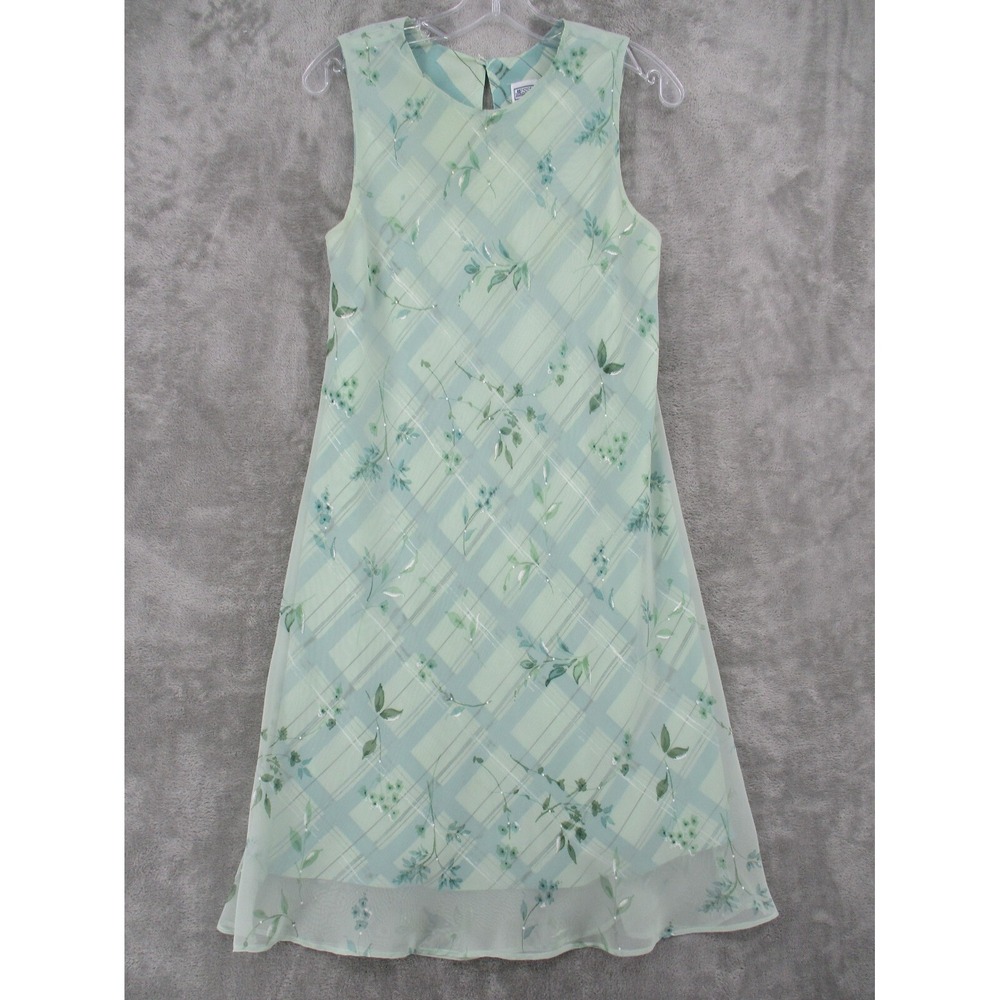 Vintage Jessica Howard Dress 10 Cottage Bohemian Chiffon A Line Midi Coquette